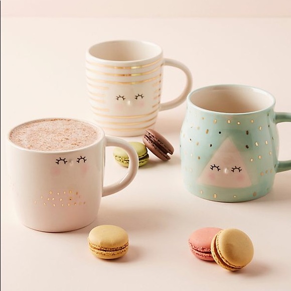 New ANTHROPOLOGIE Hinkleville Snoozy Mugs Set (2) - Picture 4 of 4
